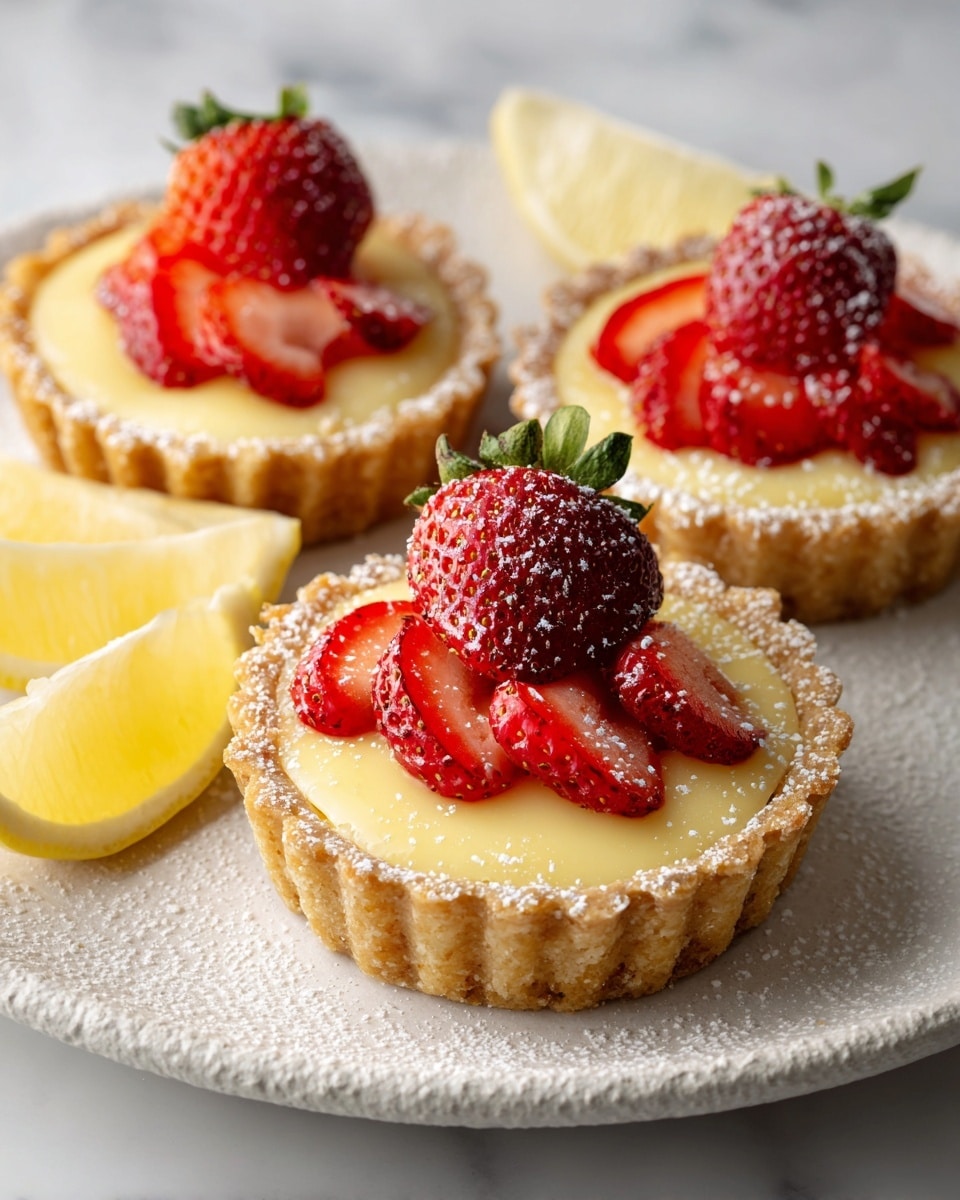 Strawberry Honey Custard Tarts with Lemon Curd Recipe