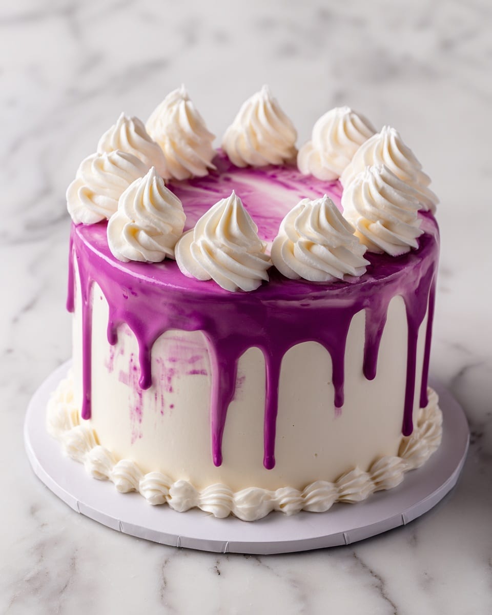 How to Make a Beautiful Drip Cake with Vibrant Ganache Drips Recipe