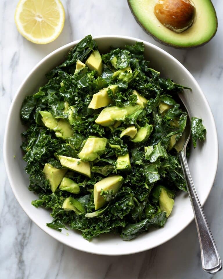 Fresh & Healthy Avocado Lemon Kale Salad Recipe