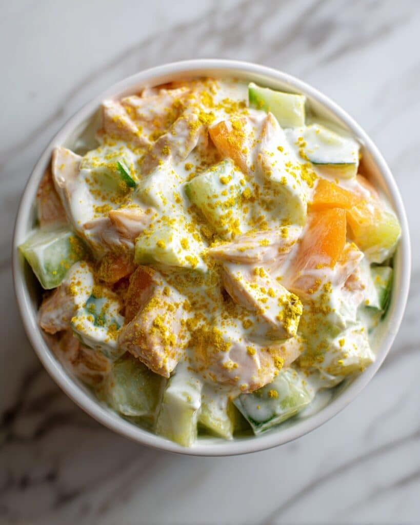 Korean Apple Pear Fruit Salad with Golden Egg Yolk Threads Recipe