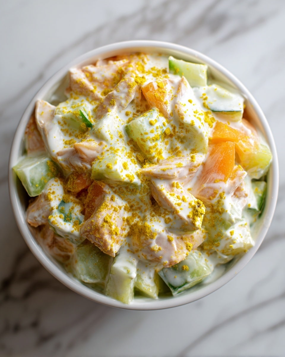 Korean Apple Pear Fruit Salad with Golden Egg Yolk Threads Recipe