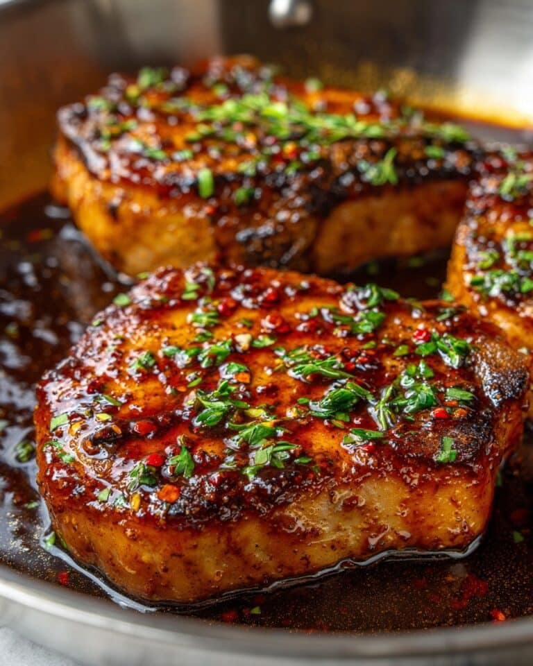 Honey Garlic Pork Chops with Sticky Honey Glaze Recipe