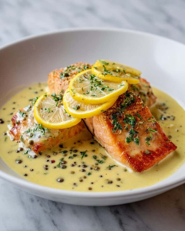 Salmon with Lemon Cream Sauce Recipe