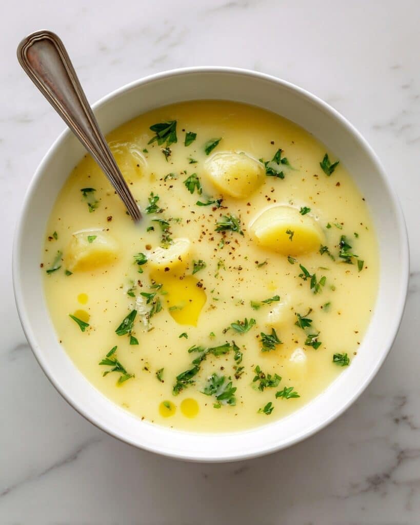 Roasted Garlic Potato Soup Recipe