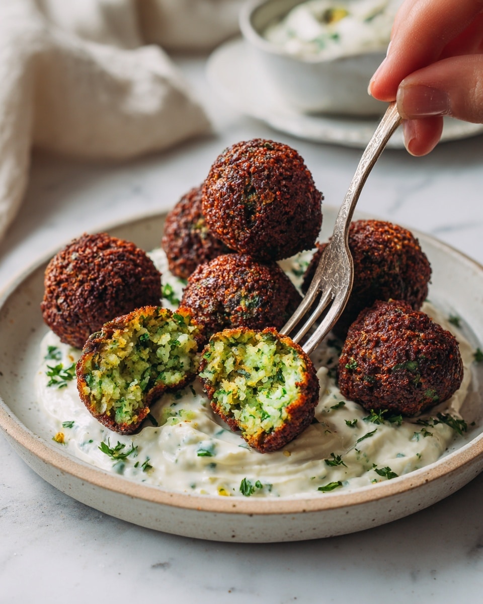 Baked Greek Lentil Meatballs with Tzatziki Recipe