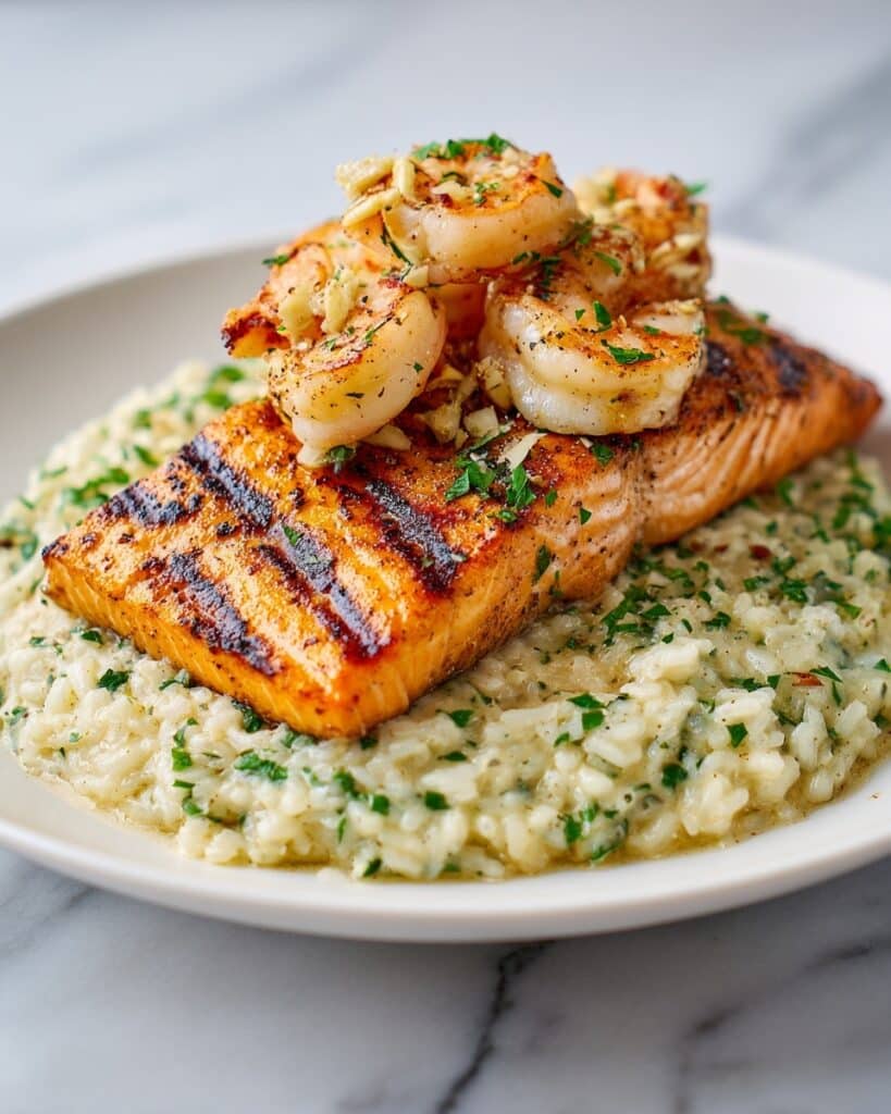 Stuffed Salmon Delight with Crab & Shrimp Recipe