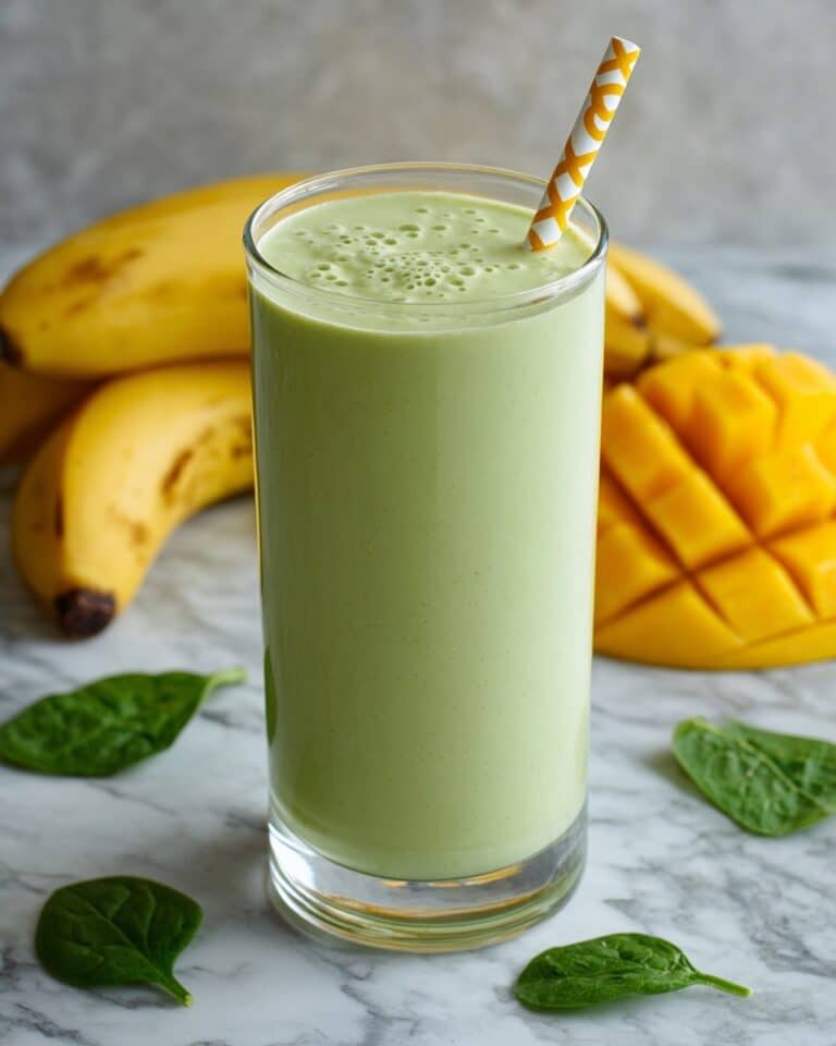 Spinach Mango Banana Green Smoothie Recipe