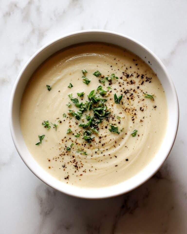 Creamy Roasted Garlic and Cauliflower Soup Recipe