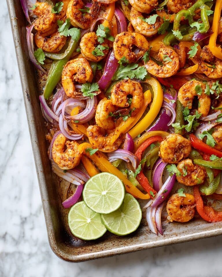 Sheet Pan Shrimp Fajitas (Easy One-Pan Meal) Recipe