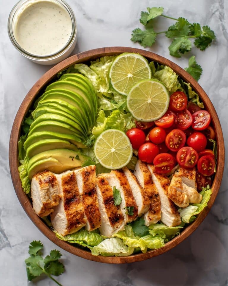 Chicken and Avocado Salad with Skinny Creamy Dressing Recipe