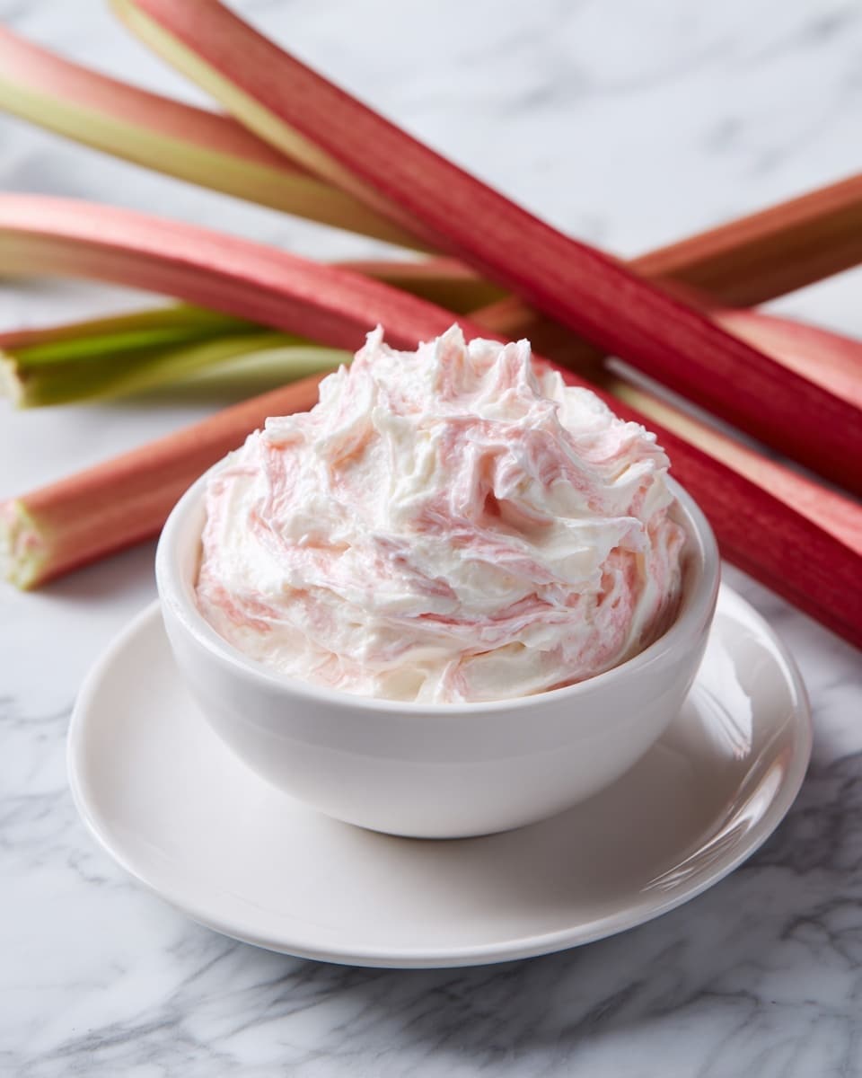 Creamy Sweet Tangy Rhubarb Fluff Recipe