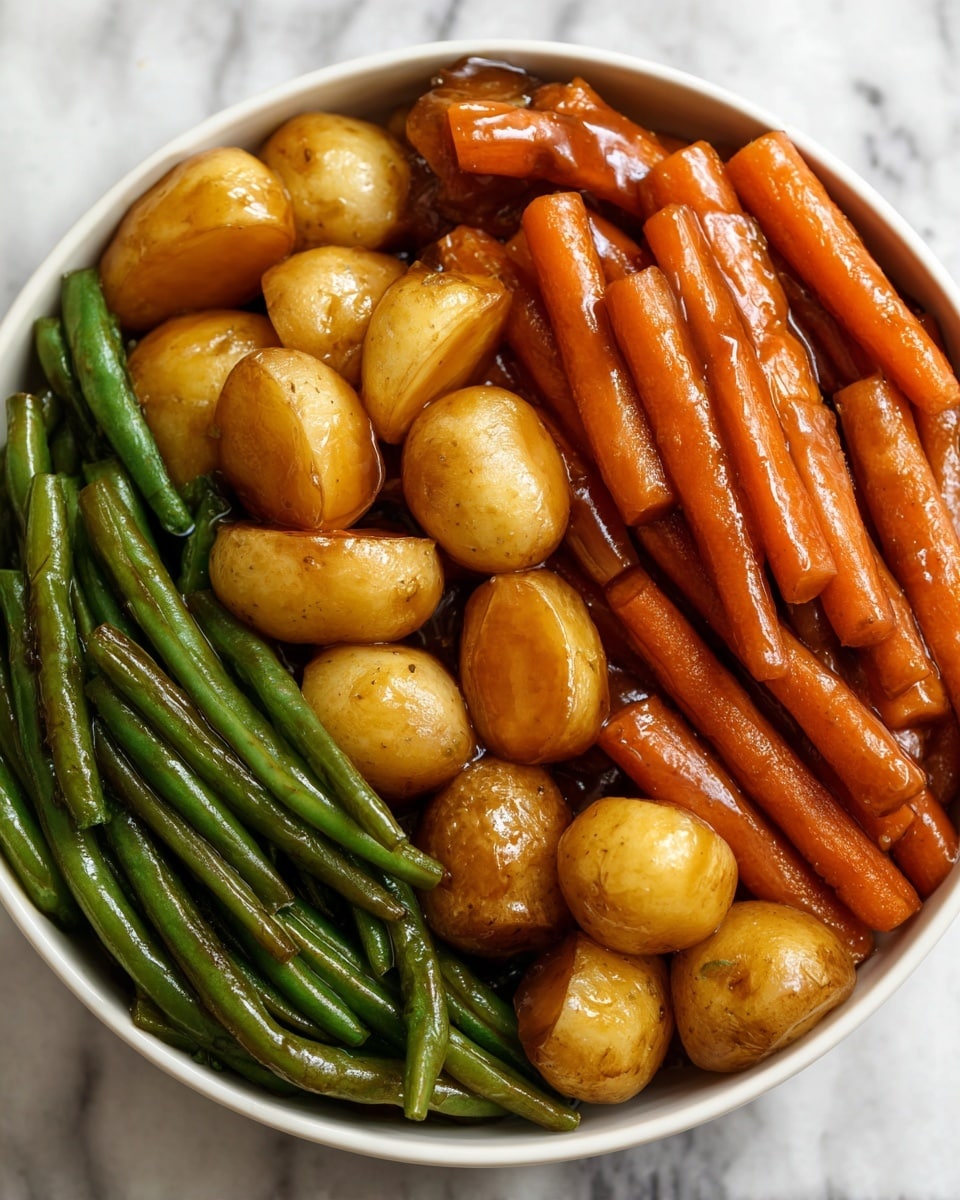 Easy Potatoes and Green Beans Crockpot Beef Sausages Recipe