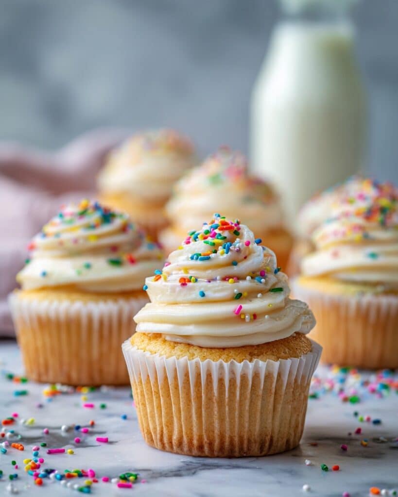 Vegan Rainbow Dot Cake Cupcakes Recipe