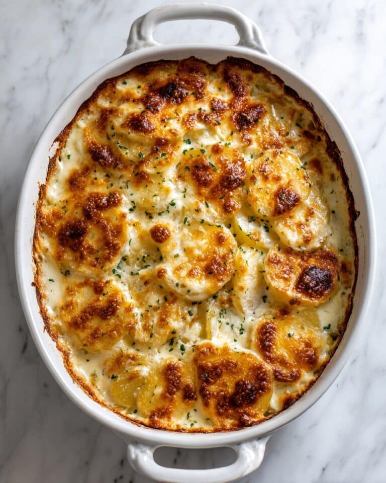 Cheesy Potatoes with a Golden Bubbly Crust Recipe