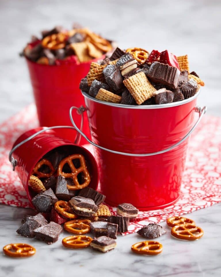 Reindeer Chow Chocolate and Pretzel Snack Mix Recipe