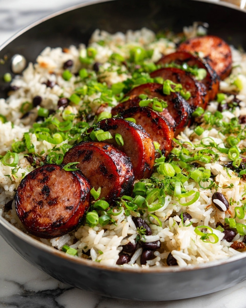 One-Pot Black Beans and Rice with Sausage Recipe