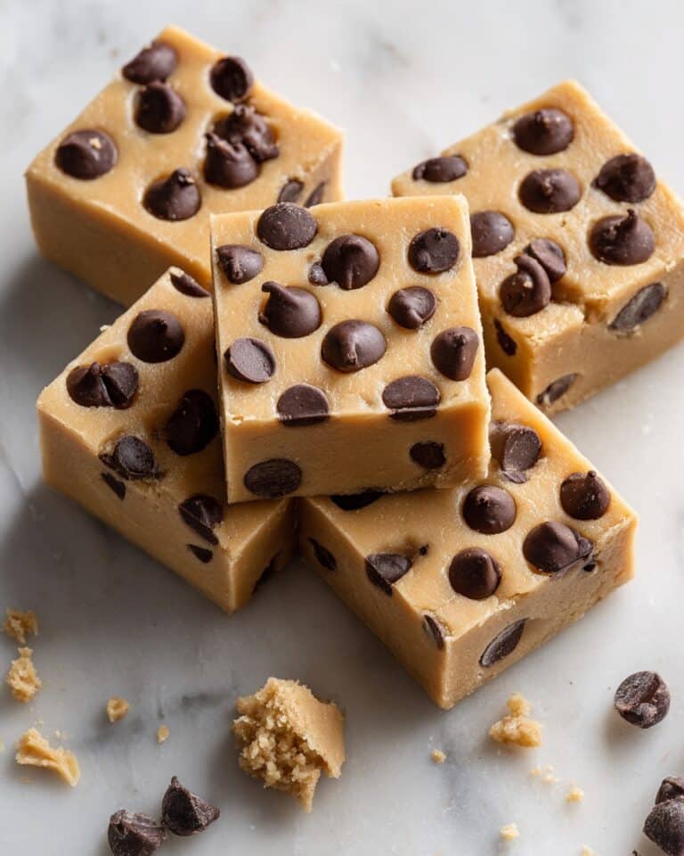 Three Ingredient Peanut Butter Cookie Dough Break-Apart Fudge Recipe
