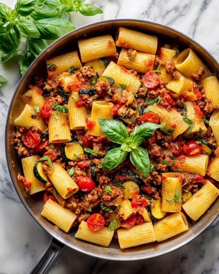 Rigatoni with Sausage, Tomatoes, and Zucchini Recipe