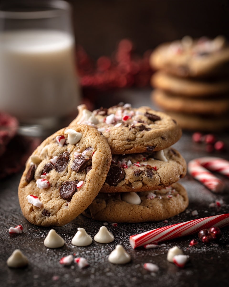Crushed Candy Cane Cookies With Chocolate Chips Recipe